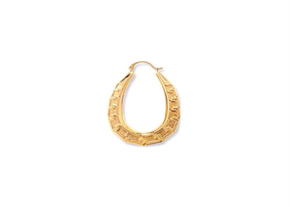 Gold Plated | Basket Hoop Earrings